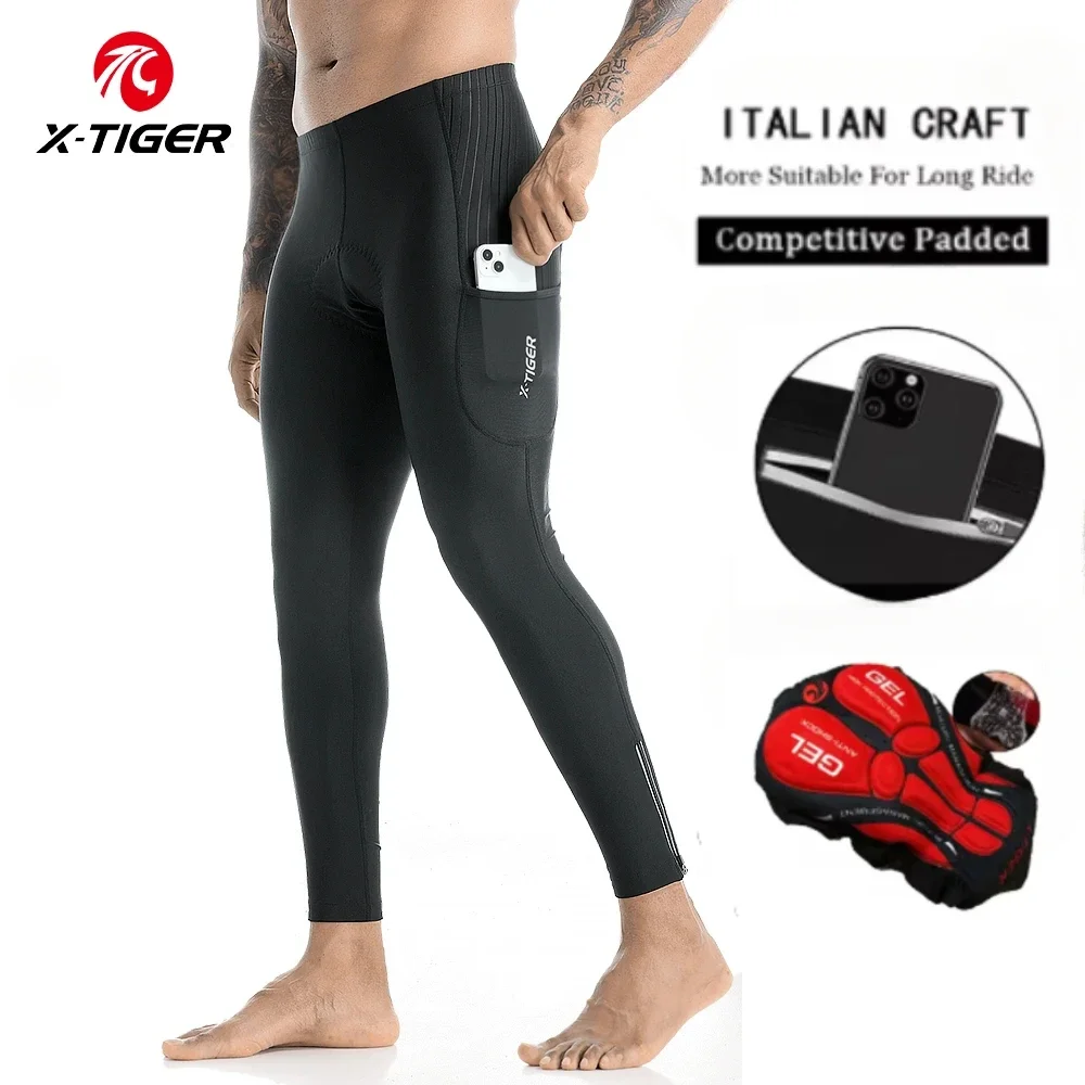 Mountain Biking Overalls - X-TIGRE-Leggings de ciclismo para homens, calças