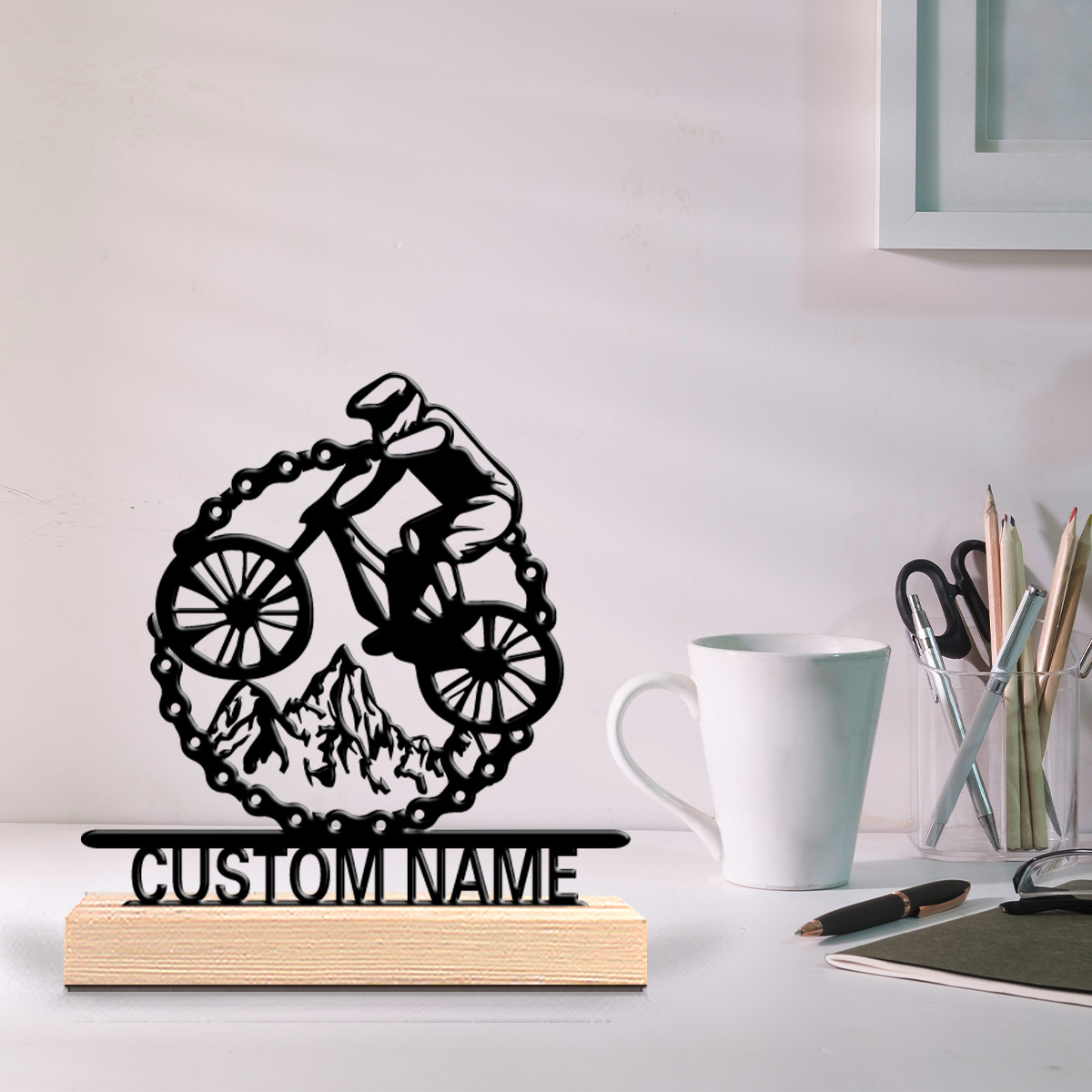 Mountain Biking Gifts - 1 peça de Estátua de Metal